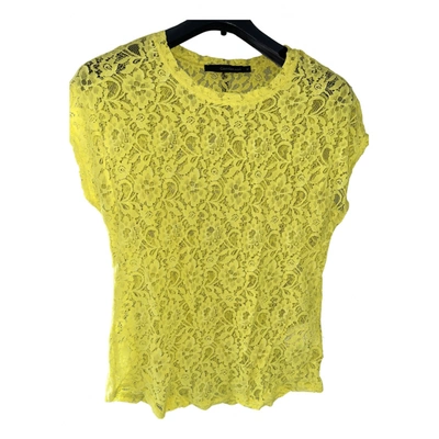 Pre-owned Calvin Klein Lace T-shirt In Yellow