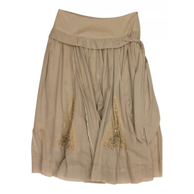 Pre-owned Sandro Mid-length Skirt In Beige