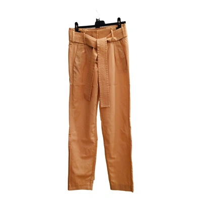 Pre-owned Maje Trousers In Orange