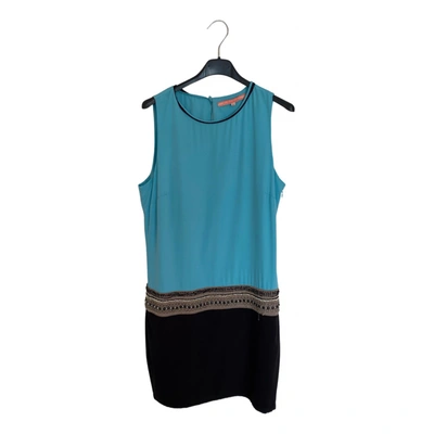 Pre-owned Silvian Heach Mini Dress In Turquoise