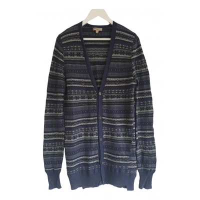 Pre-owned Burberry Wool Cardigan In Blue