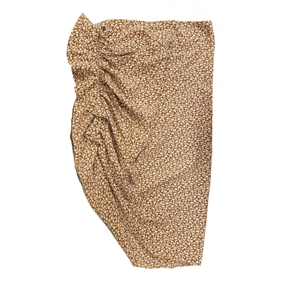 Pre-owned Veronica Beard Silk Mid-length Skirt In Beige