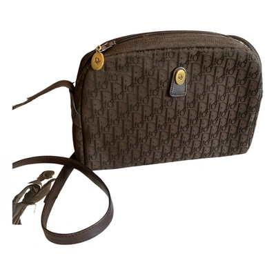 Pre-owned Dior Cloth Crossbody Bag In Brown