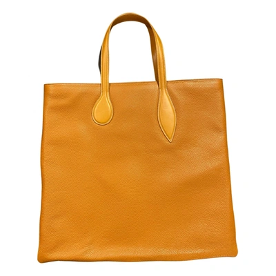 Pre-owned Little Liffner Leather Tote In Yellow