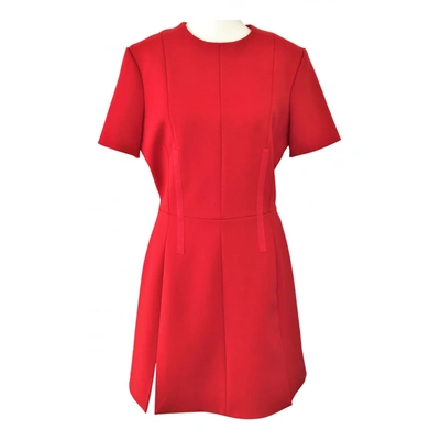 Pre-owned Carven Wool Mini Dress In Red