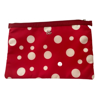 Pre-owned Dolce & Gabbana Clutch Bag In Red