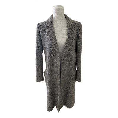 Pre-owned Emanuel Ungaro Tweed Coat In Grey