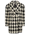 DOLCE & GABBANA HOUNDSTOOTH WOOL-BLEND COAT,P00608214