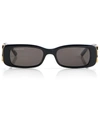 Balenciaga Womens Black Bb0096s Square-frame Acetate Sunglasses In Black-gold-grey