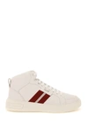 BALLY MYLES LEATHER HIGH SNEAKERS,6237763 WHITE