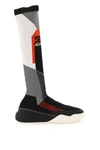 Stella Mccartney Loop Knit Sock Sneaker In Multi Clou (black)