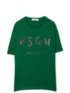 MSGM T-SHIRT WITH PRINT,MS027671T 088