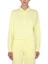 Helmut Lang Polo Shirt With Embroidered Logo In Giallo