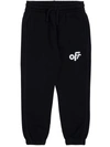 OFF-WHITE OFF ROUNDED SWEATPANT,OBCH001F21FL.E001 1001 BLACK WHIT