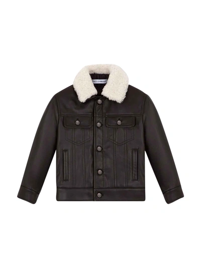 Dolce & Gabbana Kids' Black Lightweight Jacket In Nero