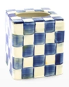 Mackenzie-childs Royal Check Enamel Boutique Tissue Box Cover