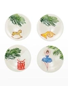 Vietri Nutcrackers Assorted Canape Plates - Set Of 4