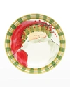 Vietri Old St. Nick Striped Hat Dinner Plate In White