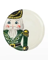 Vietri Nutcrackers Green Dinner Plate