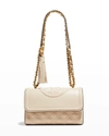 Tory Burch Fleming Small Convertible Shoulder Bag In New Cream