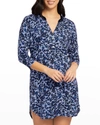 Fleur't Dolman-sleeve Jersey Nightshirt In Cheetah