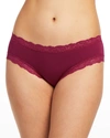 Fleur't Iconic Lace-trim Boyshort In Sangria