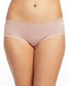 Fleur't Iconic Lace-trim Boyshort In Ash Rose