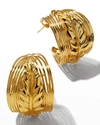 Gas Bijoux Creole Wave Hoops Earrings In Gold
