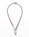 Gas Bijoux Locked Heart Necklace In Silver