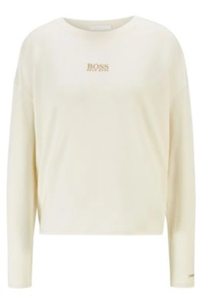 Hugo Boss White Women's Sweatshirts Size M In White