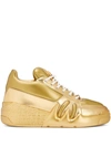 Giuseppe Zanotti Talon Metallic Mid-top Trainers In Gold
