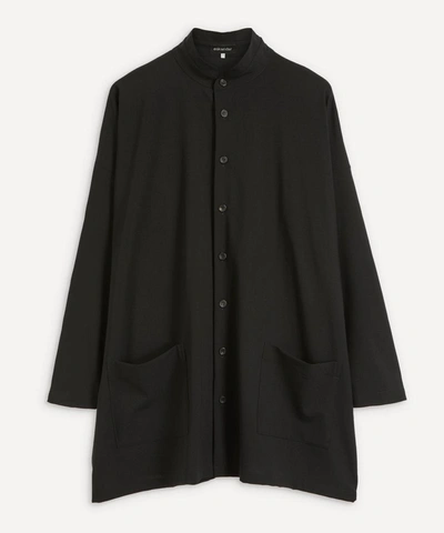 Eskandar A-line Shirt Jacket In Black