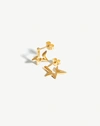 MISSOMA CELESTIAL STAR HUGGIES 18CT GOLD PLATED VERMEIL,CE G E6 NS