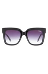 Quay Icy 58mm Square Sunglasses In Black Fade