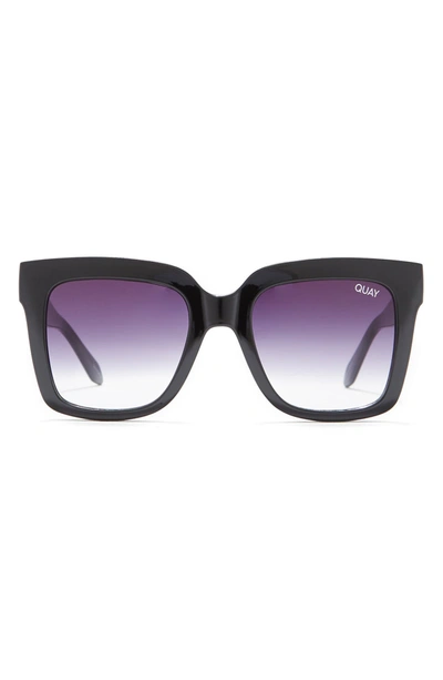Quay Icy 58mm Square Sunglasses In Black Fade