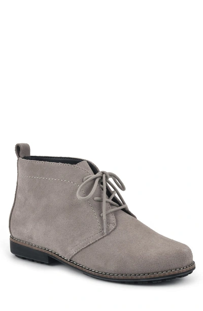 White Mountain Auburn Suede Bootie In Light Grey Suede
