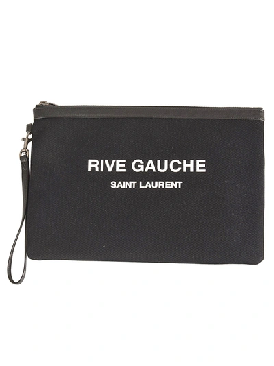 Saint Laurent Rive Gauche Clutch In Black