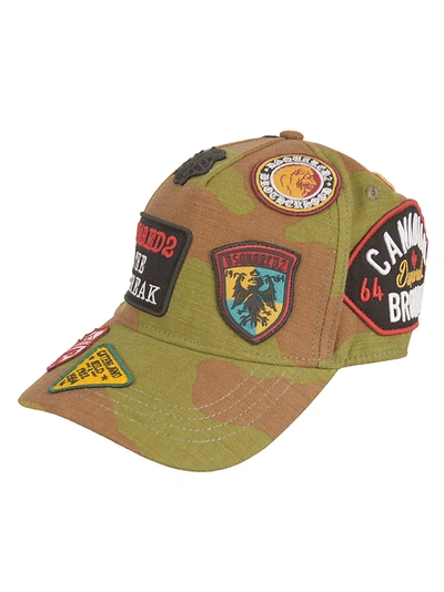 Dsquared2 Logo Patched Baseball Cap In Green