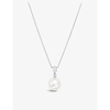 BUCHERER FINE JEWELLERY BUCHERER FINE JEWELLERY WOMENS WHITE GOLD COLLIER 18CT WHITE-GOLD, PEARL AND 0.1CT DIAMOND NECKLACE,49727563