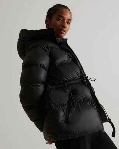 Hunter Women s Insulated Rubberized A line Puffer Jacket In Black ModeSens