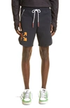 OFF-WHITE ARROWS ACTIVE KNIT SHORTS,OMVH013I21FAB0011020