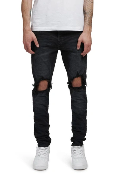 Purple Blowout Slim Jeans In Black Wash