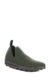 Asportuguesas Fly London City Slip-on In Military Green Tweed/ Felt