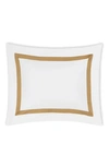 Matouk Lowell Stripe Border Boudoir Sham In Bronze