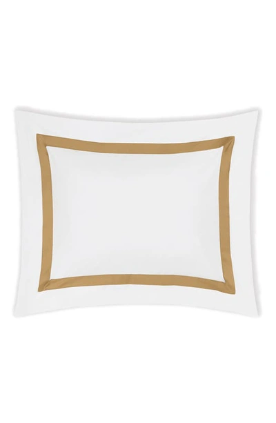 Matouk Lowell Stripe Border Boudoir Sham In Bronze