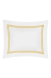 Matouk Lowell Stripe Border Boudoir Sham In Honey