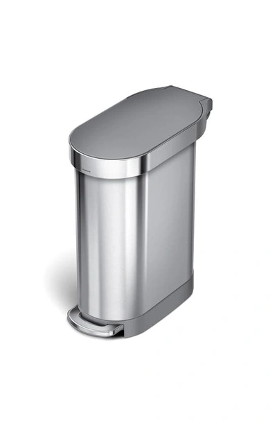 Simplehuman 45l Slim Step Can In Brushed