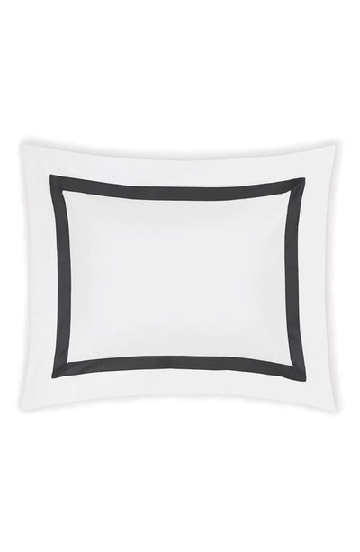 Matouk Lowell Stripe Border Boudoir Sham In Black