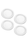 Georg Jensen Cobra Set Of Four Lunch Plates In White