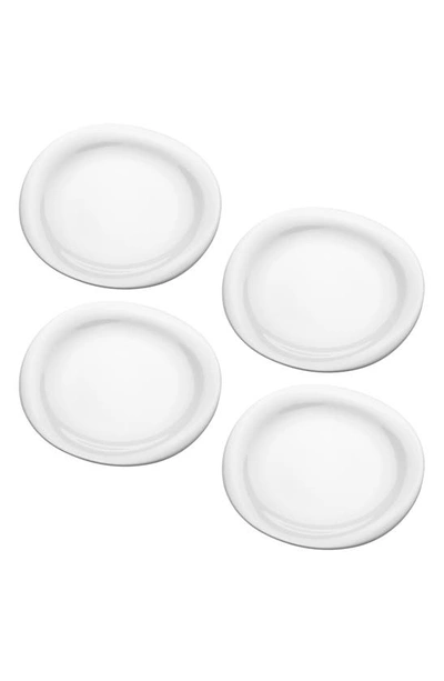 Georg Jensen Cobra Set Of Four Lunch Plates In White